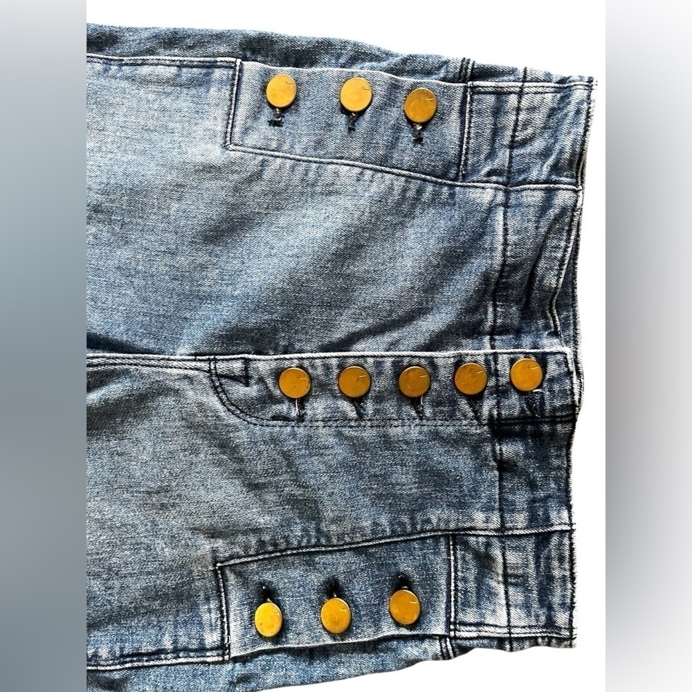 J Brand High-Waisted Sailor Button Jeans, Size [24], Blue Wash, Natasha - Picture 5 of 13